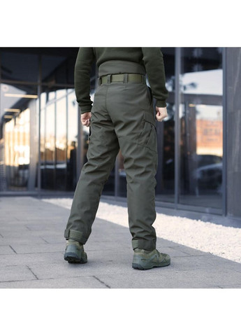 Тактические мужские зимние штаны на флисе олива Freedom (358068087)