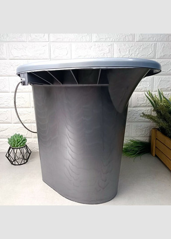 Пластикове відро-біотуалет 16 л із кришкою Металік No Brand (365815132)