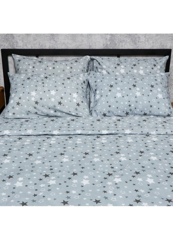 Комплект постільної білизни Бязь Gold Люкс «» Двоспальний 175х210 наволочки 2х50х70 (MS-820006831) Moon&Star Silver Stars (356114369)