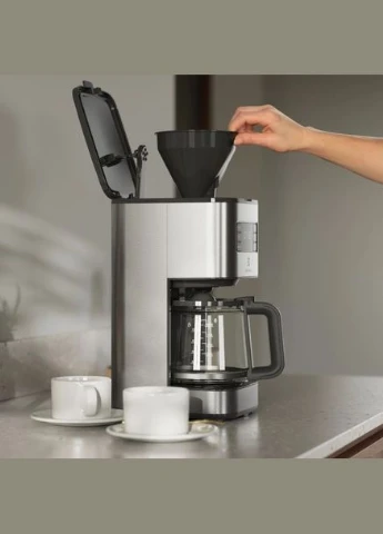 Кавоварка крапельна, 1.375л, мелена, дисплей, програмований таймер, нерж Electrolux (314781174)
