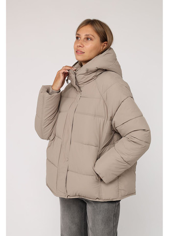 Кавова зимня куртка жіноча колір капучино cb-00277862 Yuki