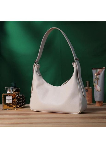 Сумка хобо на плечо женская из натуральной кожи средняя Бежевый 39305 Shvigel (355245095)