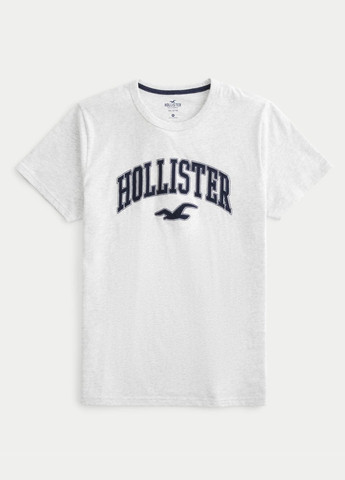 Світло-сіра футболка hc9826m Hollister