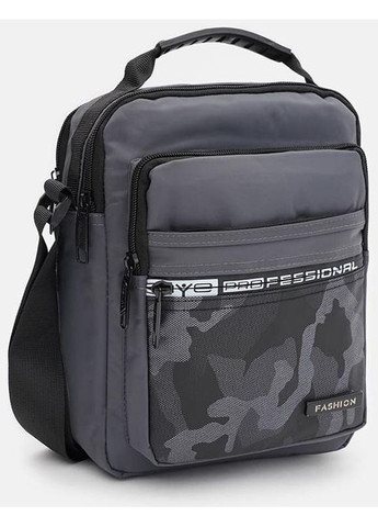 Спортивна сумка планшет через плече чоловіча текстильна для телефону та для документів маленька Сірий 38061 Monsen (355245381)