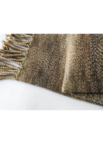 Тканий коричневий шарф ручної роботи з мериносу з ефектом деграде No Brand (369612461)