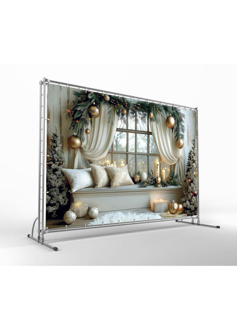 Інтер’єр Біла кімната з диваном і ялинками – №46546 Vinylpex (369930296)