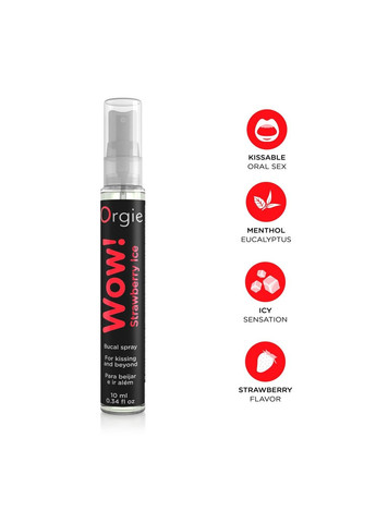 Оральний спрей Wow Полуничне морозиво 10 мл охолоджує Orgie (348517371)