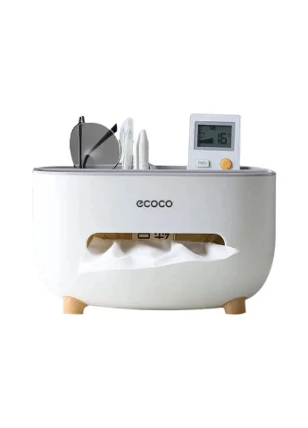 Настільний органайзер Ecoco Tissue з диспенсером для серветок та відсіками для зручного зберігання аксесуарів Digital (372113967)