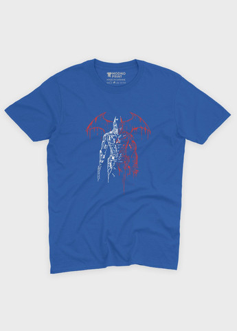 Синя демісезонна футболка для дівчинки з принтом супергероя - бетмен (ts001-1-grr-006-003-003-g) Modno
