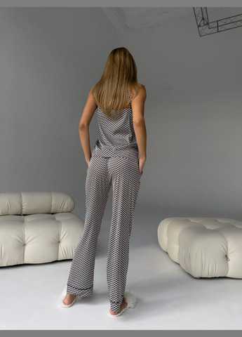 Черно-белая пижама майка + брюки Domino