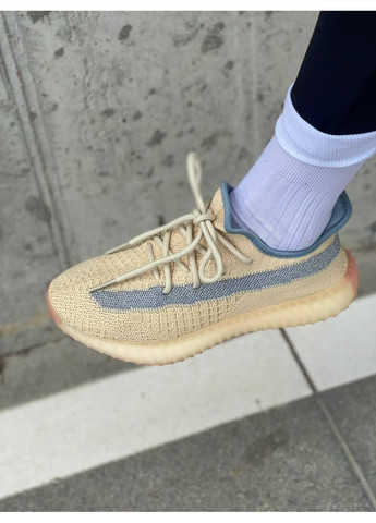 КРОСІВКИ ЖІНОЧІ ADIDAS YEEZY BOOST 350 V2 YELLOW LINEN АДІДАС ІЗІ БУСТ No Brand жовті демісезони (369389472)