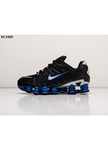 Черные демисезонные кроссовки мужские nike shox tl black blue найк шокс тл No Brand
