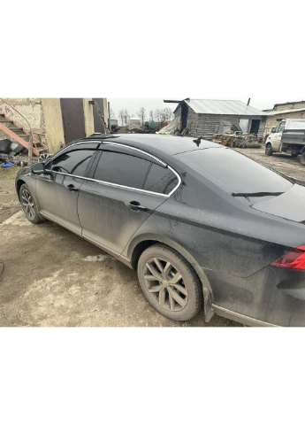Ветровики с хромированным молдингом SD (4 шт., Chrome) для Volkswagen Passat B8 2015-2023 гг Sunplex (392177720)