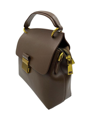 Сумка женская кожаная коричневая маленькая No Brand (368801409)