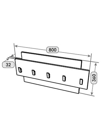 Вішалка настінна Нордік-800 80х3х36 см (EVR-5520) Еверест (311685804)