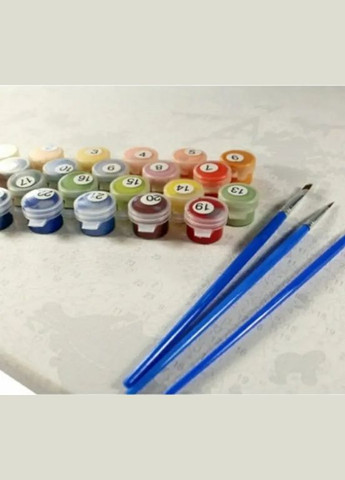 Картина за номерами Засніжена ніч 40х50 см Малювання за номерами зимовий пейзаж BS52498 Brushme (308988978)