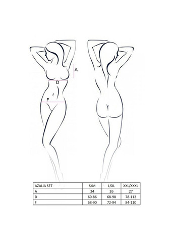 Чорний демісезонний еротичний комплект azalia set black cherrylove Passion