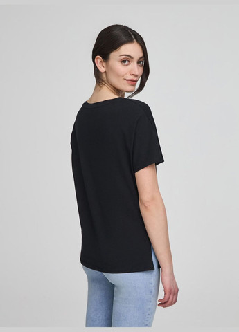 Черная летняя футболка женщин Terranova