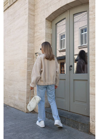 Жіноча куртка з букле на ґудзиках на гудзиках (363969595)