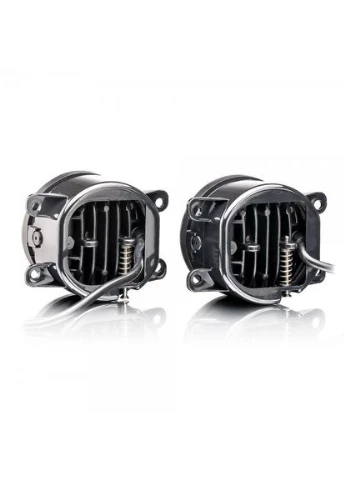 Протитуманні LED Фари Лінза з ДХО та поворотом D=87мм 10-30V/15W 7000K (2шт) 3625 No Brand (366038752)