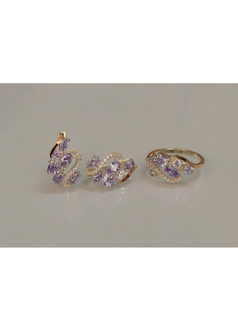 Срібний набір з золотими пластинами Silver Style (367112232)