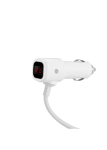 Автомобільний розгалужувач Z13 LCD + 2USB Silver Hoco (300094707)