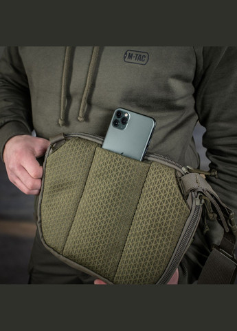 Сумка Sphaera Hex Hardsling Bag Large с липучкой Elite Ranger Green M-TAC (303261339)
