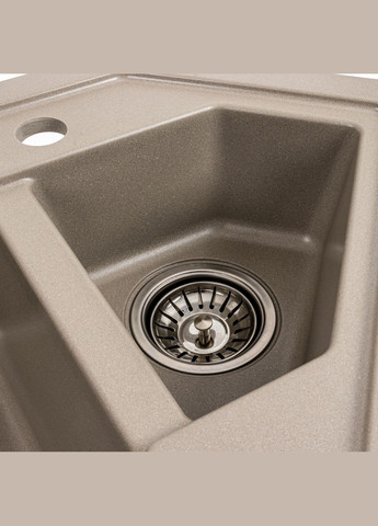 Гранітна мийка для кухні 9950 PANDORA матовий титан Platinum (277697057)