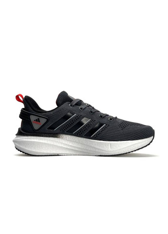 Темно-серые демисезонные кроссовки мужские adidas dark grey white No Brand Profoam Lite