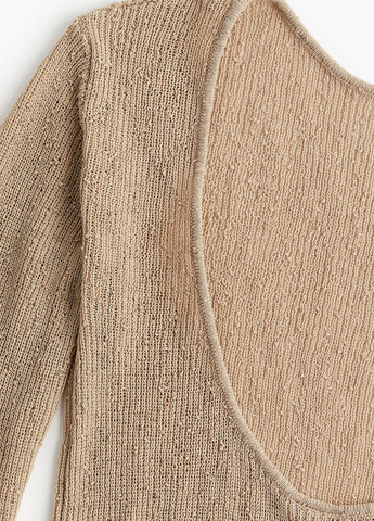 Бежевое праздничный платье H&M однотонное