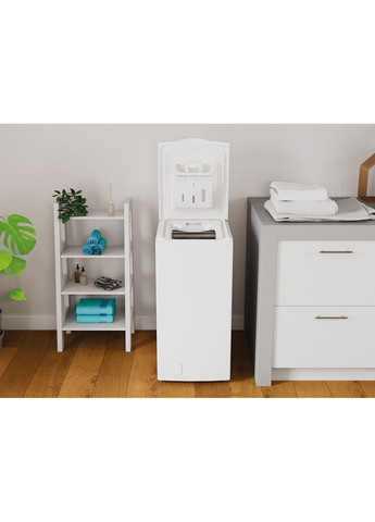 Пральна машина вертикальна, 6кг, 1000, C, 60см, дисплей, білий Indesit (373636669)