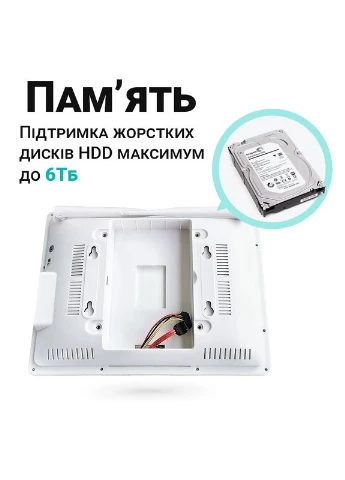 Беспроводной WiFi комплект видеонаблюдения на 8 камер с монитором ICK-04w, поддержка Tuya, 2 Мп, FullHD uSmart (375460716)