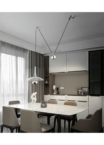 Люстра подвесная на 1 лампочку 27166 Хром 40-150х30х30 см. Sunnysky (335974735)