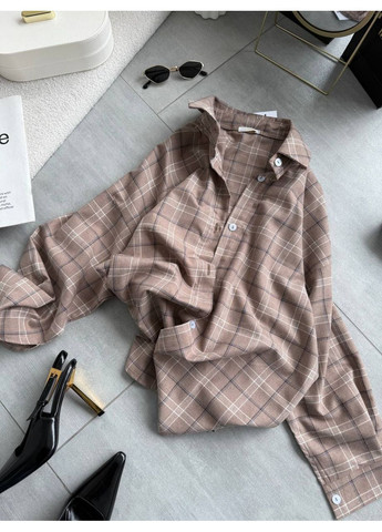 Сорочка в клітинку з костюмної тканини — стиль і комфорт щодня 💥 ЗАМІРИ В ОПИСІ Vione (367077233)