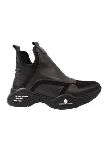 Кросівки жіночі натуральна шкіра, колір чорний EuroModa 438-20DHS чорні (322629151)