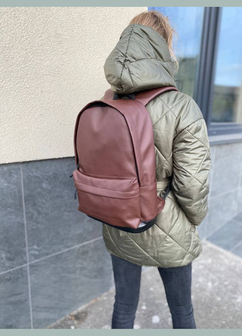 Коричневый рюкзак мужской женский портфель для ноутбука Town Style brown No Brand (307472523)