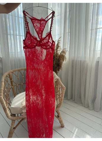 Пеньюар червоний з мереживом Vital-Textile 094/27 (361853757)