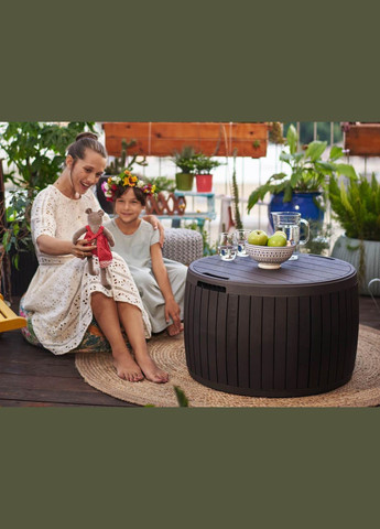 Стіл-cундук для зберігання речей пластиковий CIRCA 132 л (17202369) Keter (334006718)