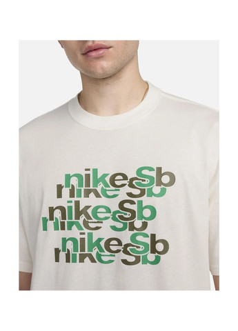 Бежева футболка чоловіча sb tee oc repeat brd beige Nike