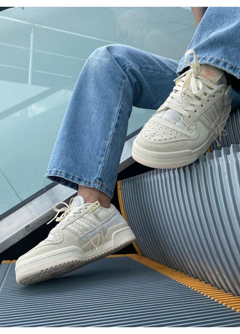 Бежевые демисезонные кроссовки мужские adidas forum 84 low premium beige 2.0 адидас форум 84 No Brand