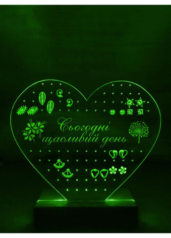 Органайзер з підсвіткою для сережок Серце (дизайн 33.2.3, чорна основа) Creative (355401638)