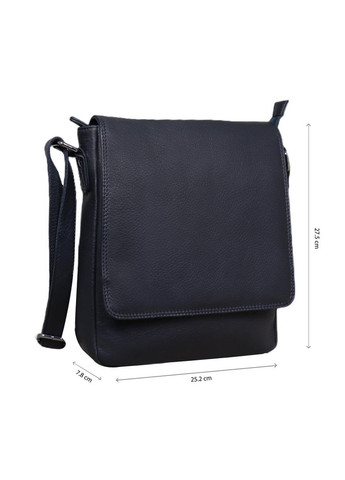 Кожаная сумка через плечо в черном цвете RoyalBag R-3161A (282844619)