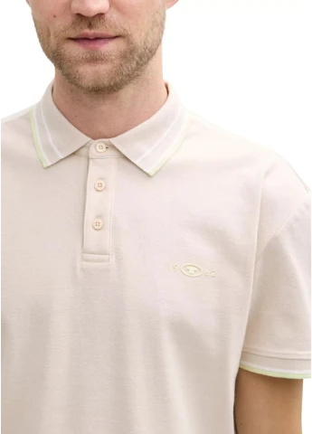Футболка поло POLO SHIRT WITH STRETCH 1045629-38207 L Кремовий 1045629-38207 Tom Tailor (386074866)