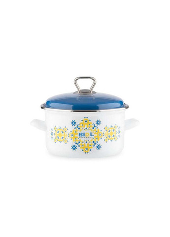 Кастрюля эмалированная 180мм x 2.2л вишиванка (CE18V1) Biol (316632854)