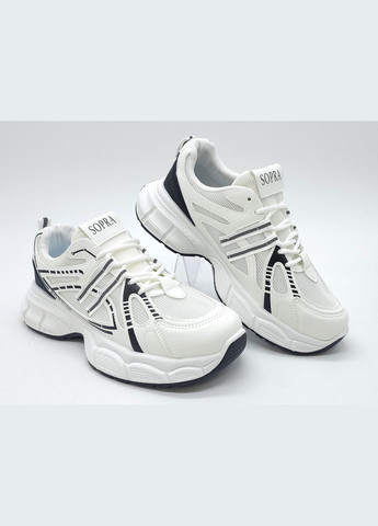 Белые всесезонные женские кроссовки белые текстиль s-17-15 23 см(р) Sopra
