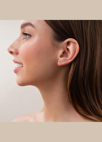 Сережки - клаймбери Зірочки у червоному золоті с08200 Oniks (264023084)