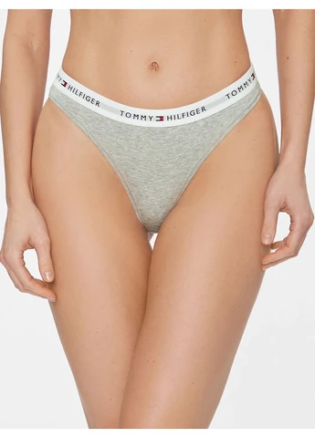 Сірий демісезонний жіночий комплект топ і трусики бікіні сірий Tommy Hilfiger