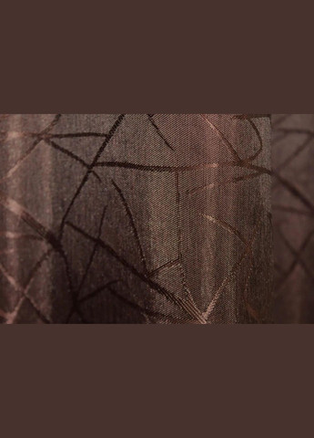 Набір штори для спальні мармурові жакард Коричневий 200x270 см (Е101109B-2) No Brand (306633594)