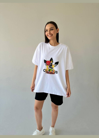 Футболка оверсайз (унисекс) белая No Brand (353848994)