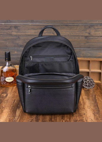 Чоловічий шкіряний рюкзак міський для ноутбука та документів чорний 81809 Tiding Bag (334740354)